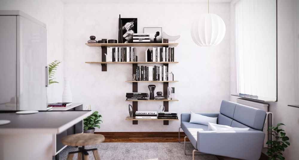 Bookshelves - Tower wall-mounted bookcase - DAMIANO LATINI