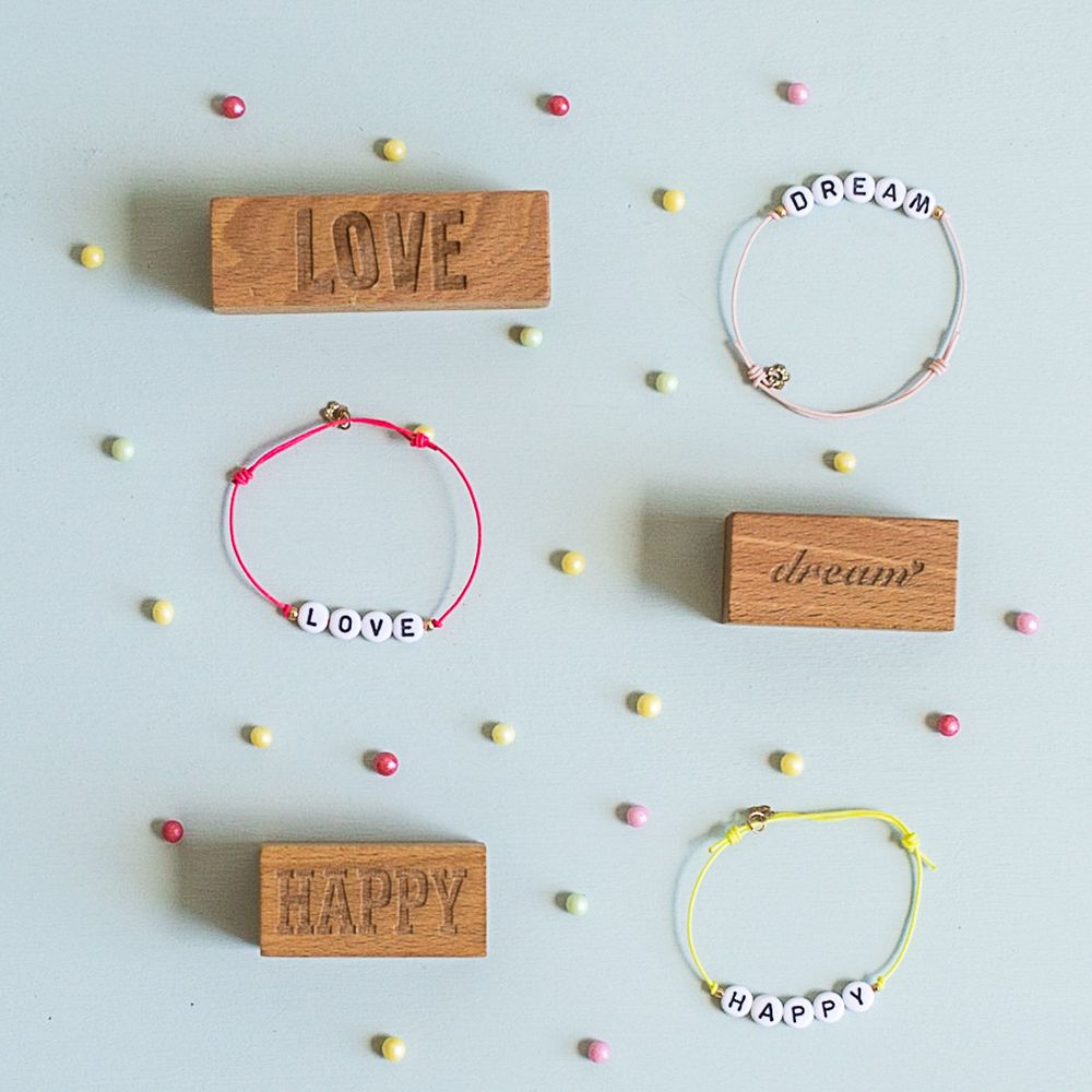 Bijoux - Bracelet à cordon lettres - OBI OBI