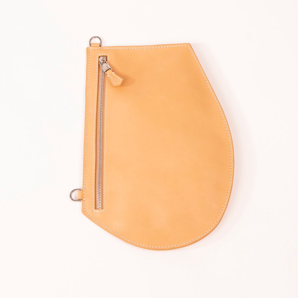 Bags and totes - Zip Maxi Cut natural leather - movable and ajustable Skin ribbon or natural leather strap  - MLS-MARIELAURENCESTEVIGNY