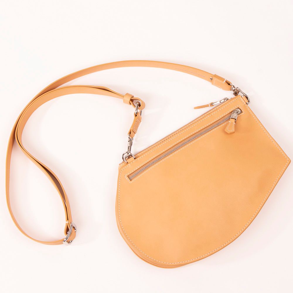 Bags and totes - Zip Maxi Cut natural leather - movable and ajustable Skin ribbon or natural leather strap  - MLS-MARIELAURENCESTEVIGNY