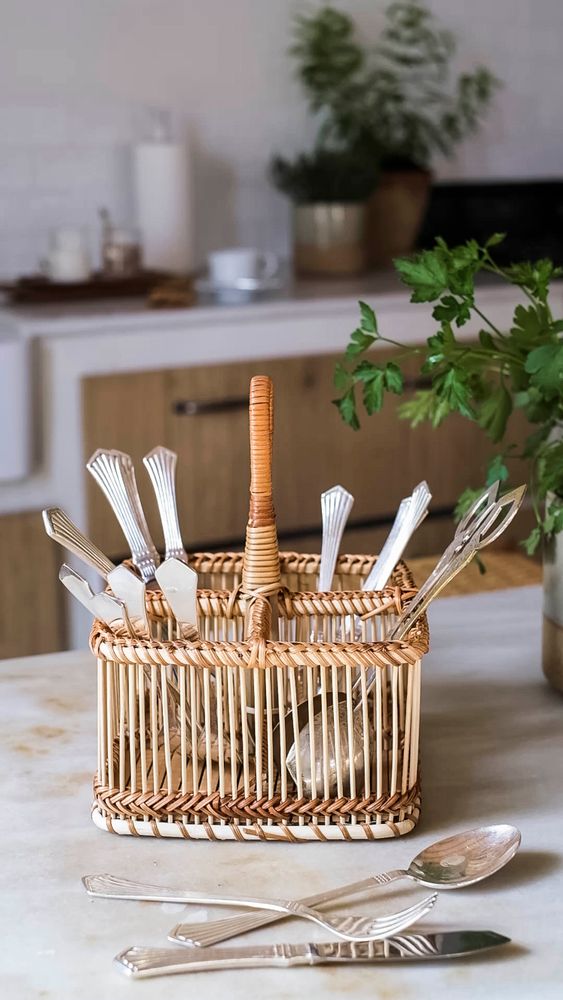 Food storage - BAMBOO ORGANIZER 20X20X26 MS21502 - ANDREA HOUSE