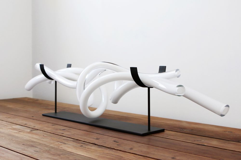 Art glass - Coil 48 sculpture - SKLO