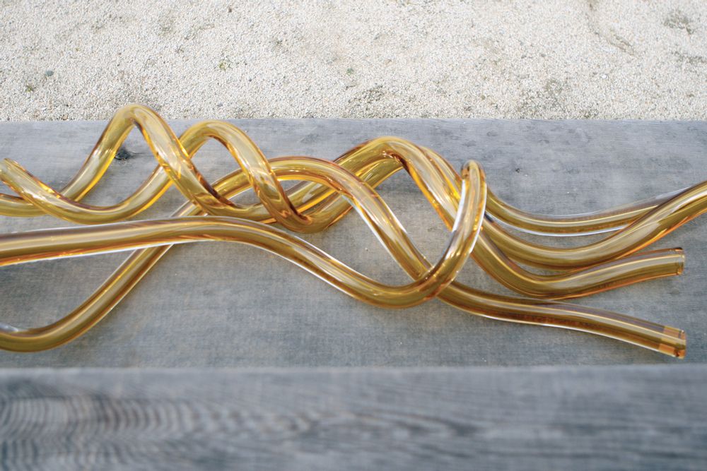 Art glass - Coil 48 sculpture - SKLO