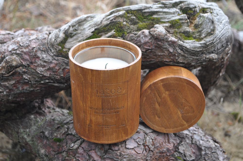 Caskets and boxes - TECK ROUND BOX BOUQUET CANDLE - NATOÈ FRAGRANCES