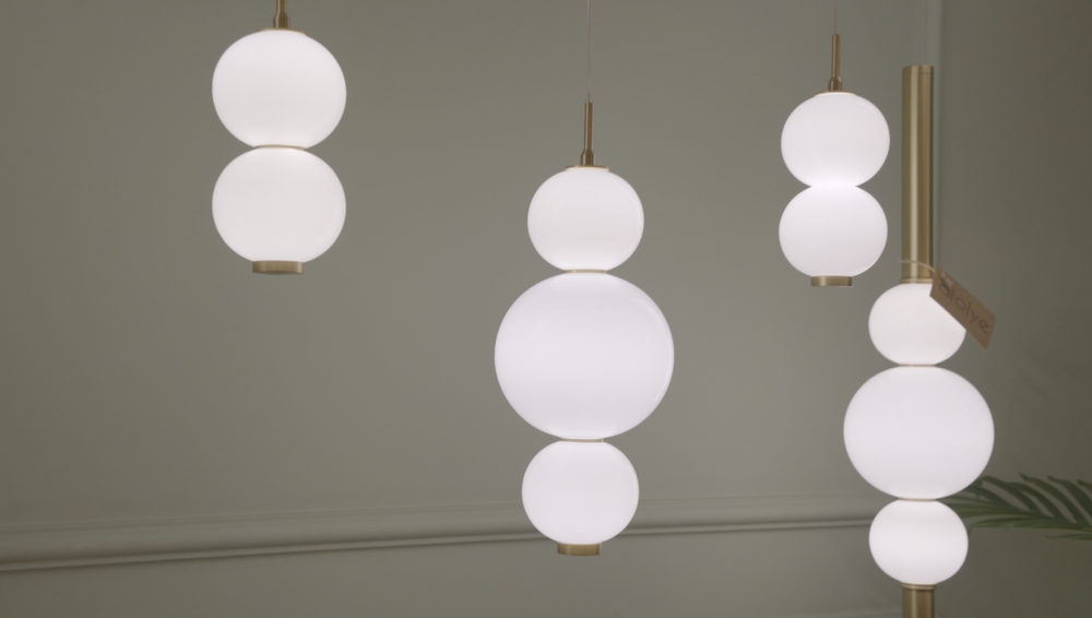 Ceiling lights - Bonbon Single Module Medium White Glass - ATOLYE STORE