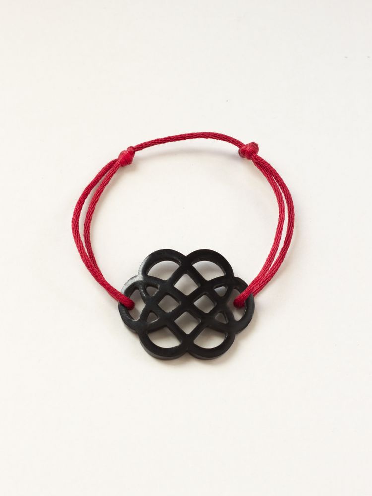 Jewelry - Flower bracelet in black horn and lacquer - L INDOCHINEUR X RIVÊT