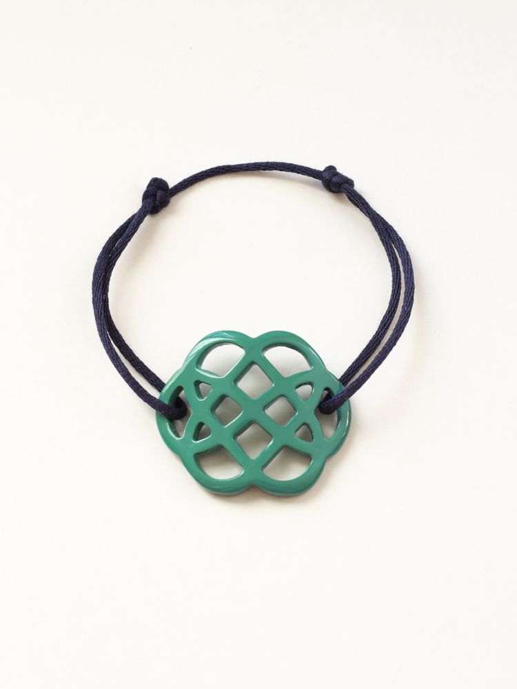 Jewelry - Flower bracelet in black horn and lacquer - L INDOCHINEUR X RIVÊT
