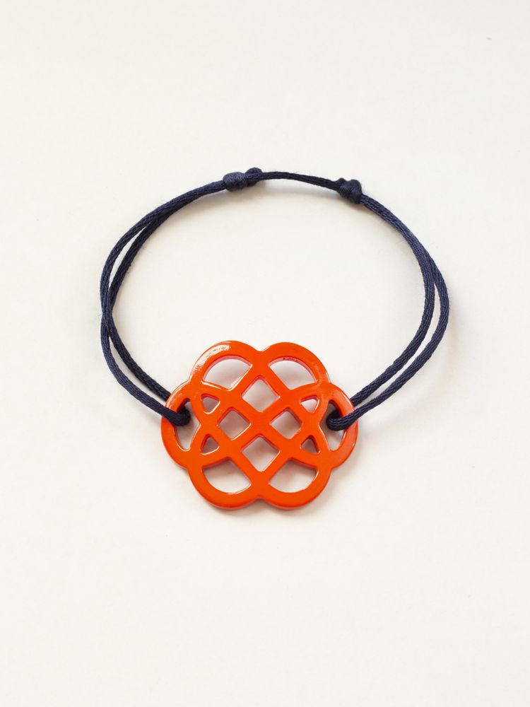 Jewelry - Flower bracelet in black horn and lacquer - L INDOCHINEUR X RIVÊT