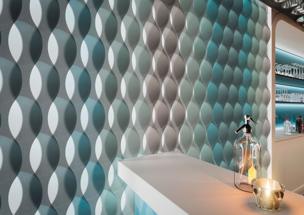 Rideaux et voilages - Rideaux verticaux 3D WAVE - SILENT GLISS