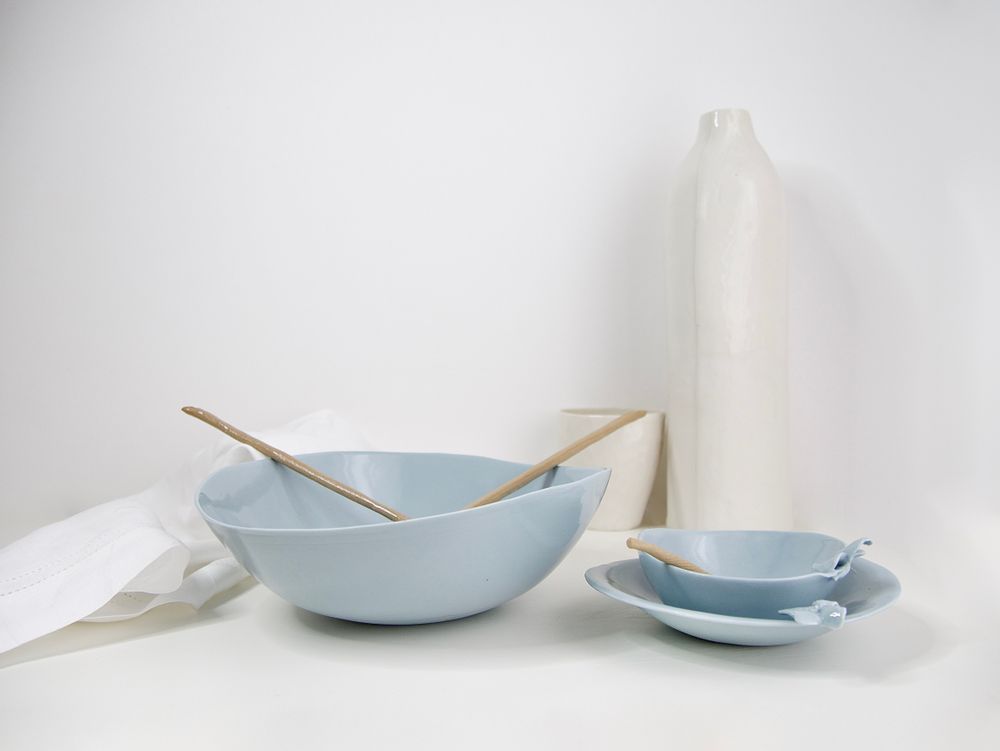 Plats et saladiers - SALADIER EN PORCELAINE DESIGN ITALIEN - MAISON GALA