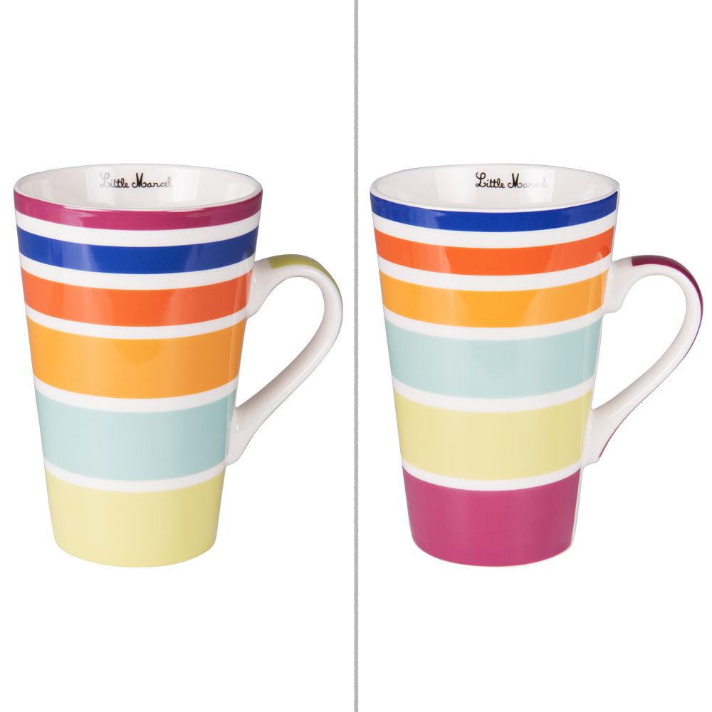 Tasses et mugs - COFFRET 2 MUGS 46 CL MULTICO LITTLE MARCEL ASSORTIS - TABLE PASSION / BASTIDE 1880