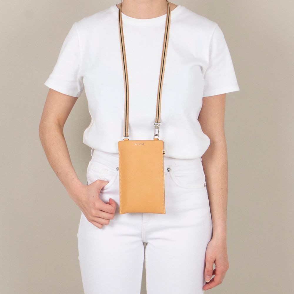 Clutches -  Phone bag - Phone - Natural - with strap - MLS-MARIELAURENCESTEVIGNY