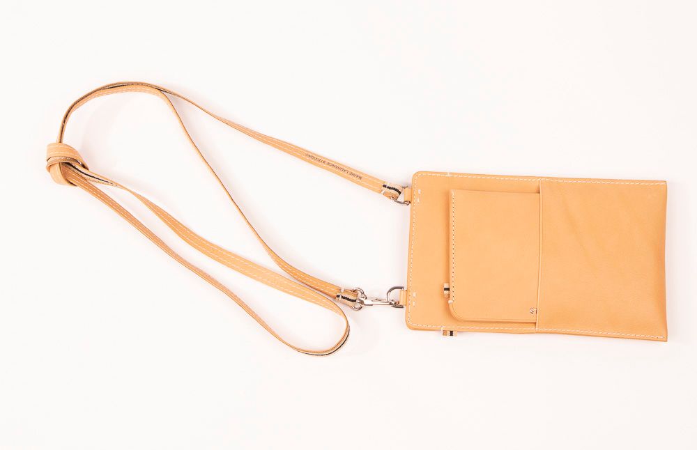 Clutches -  Phone bag - Phone - Natural - with strap - MLS-MARIELAURENCESTEVIGNY