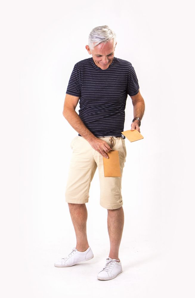 Clutches -  Phone bag - Phone - Natural - with strap - MLS-MARIELAURENCESTEVIGNY