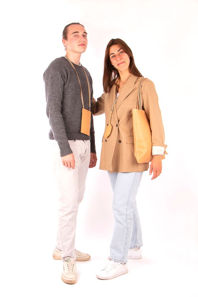 Bags and totes - Leather Tote Bag - Natural - Adjustable and removable strap - MLS-MARIELAURENCESTEVIGNY