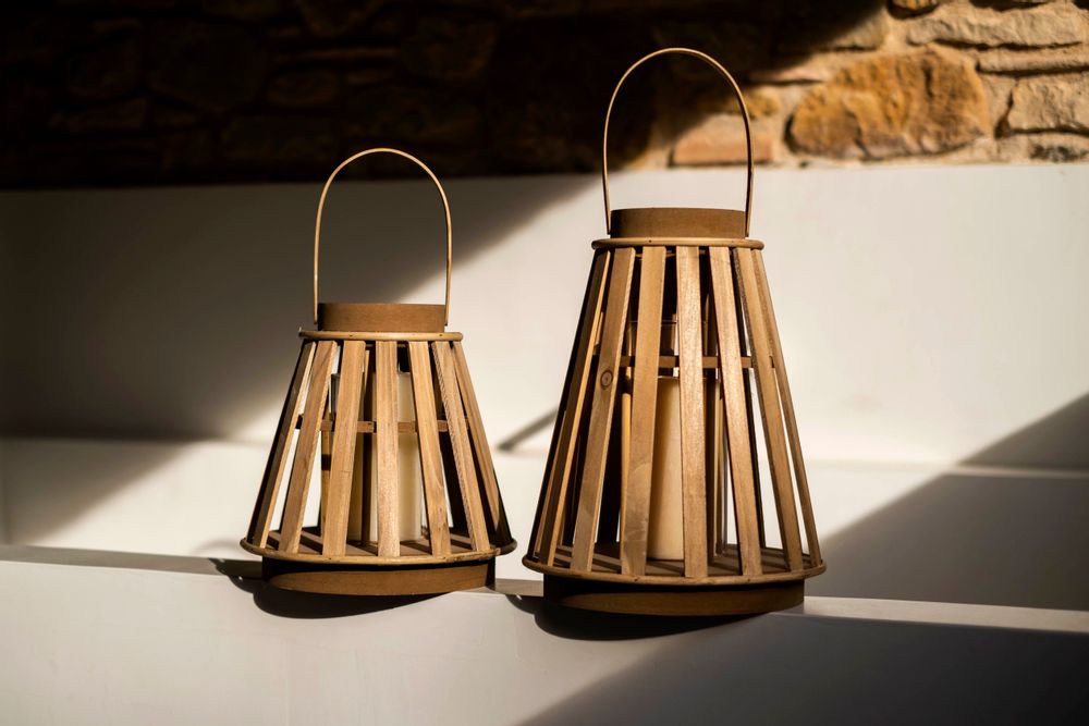 Objets de décoration - LANTERNE MDF 26,5X26,5X32 AX21517 - ANDREA HOUSE