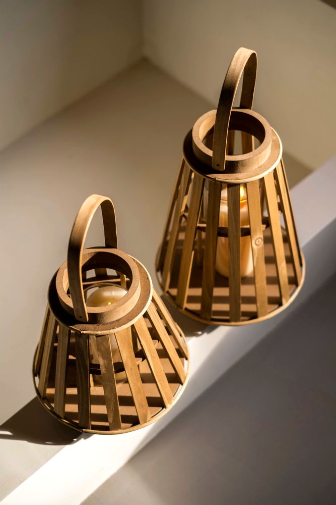 Objets de décoration - LANTERNE MDF 26,5X26,5X32 AX21517 - ANDREA HOUSE