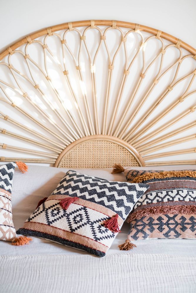 Beds - RATTAN HEADBOARD 160X130 CM MU21122 - ANDREA HOUSE