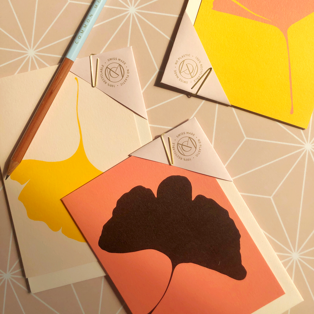 Card shop - Greeting Cards - Single Cards - Ginkgo Pop - COMMON MODERN