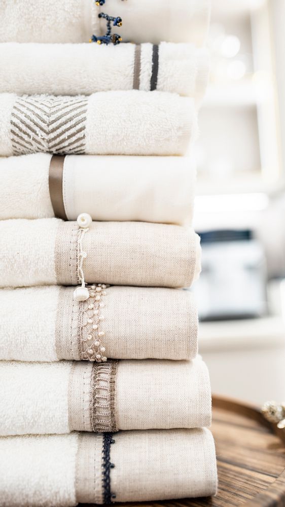 Serviettes de bain - Serviettes de bain (main tête, corps-pieds) - HOME COUTURE