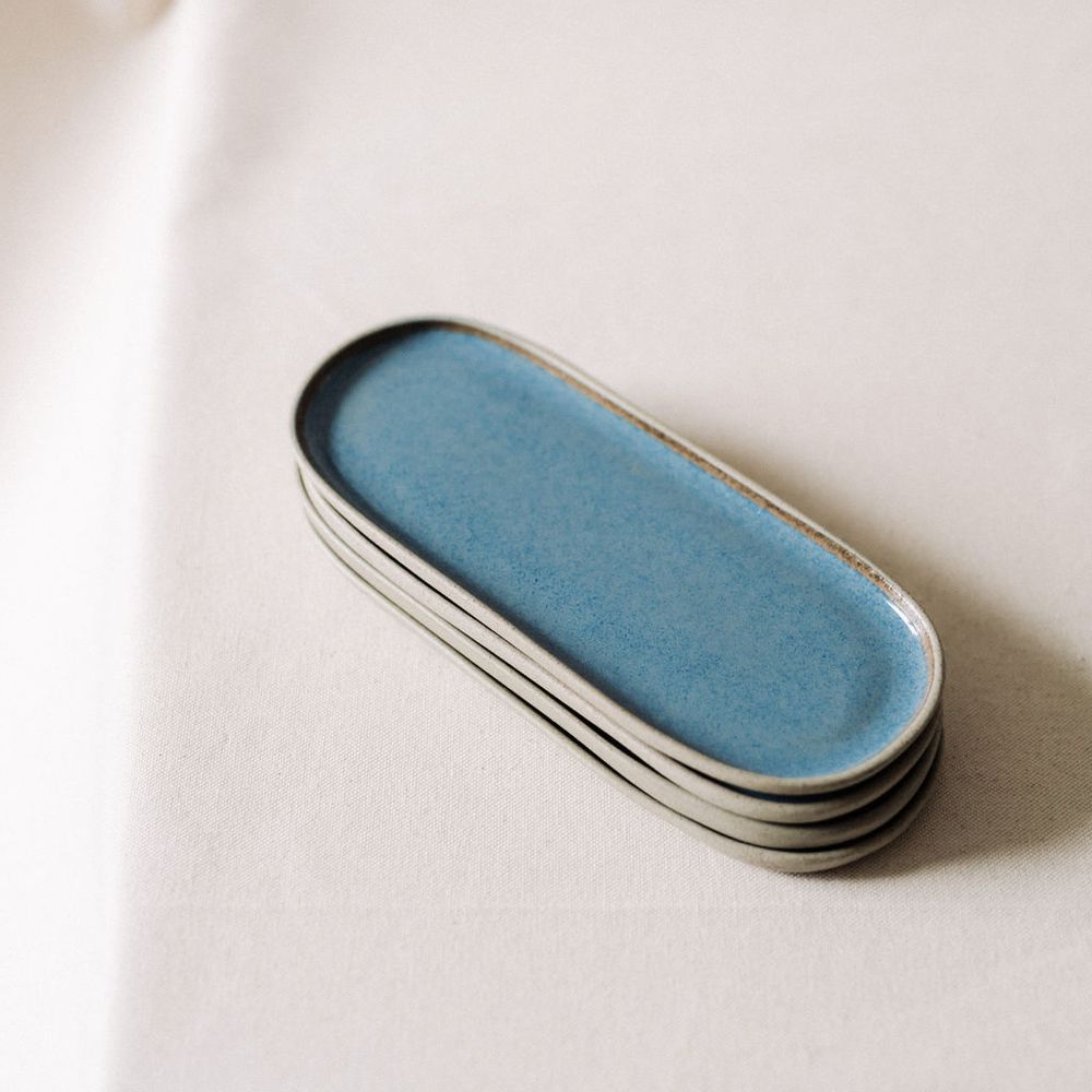 Everyday plates - Ovale plate Deep Blue  - POEMI