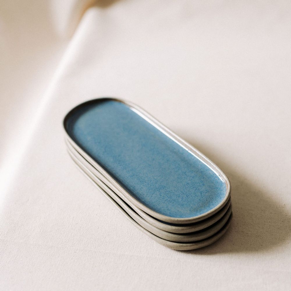 Everyday plates - Ovale plate Deep Blue  - POEMI