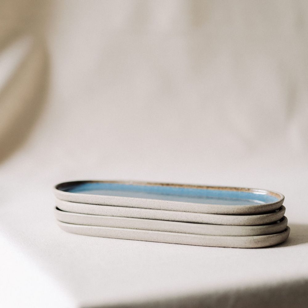 Everyday plates - Ovale plate Deep Blue  - POEMI