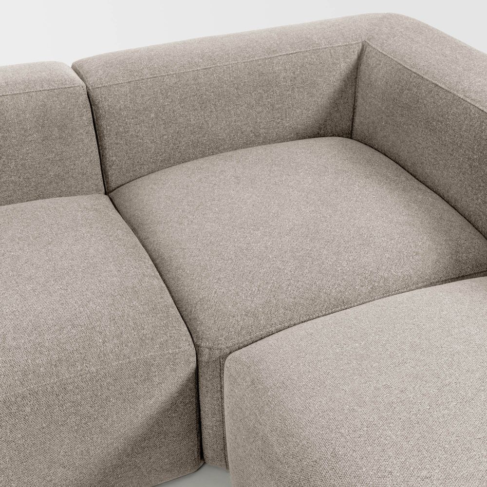 Canapés pour collectivités - Canapé d’angle Blok 4 places beige 290 x 290 cm - KAVE HOME