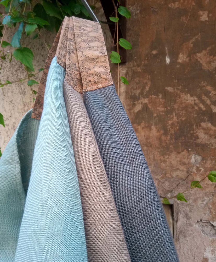 Bags and totes - Handmade origami Makubo shoulder bag handbag in linen and cork - ELENA KIHLMAN
