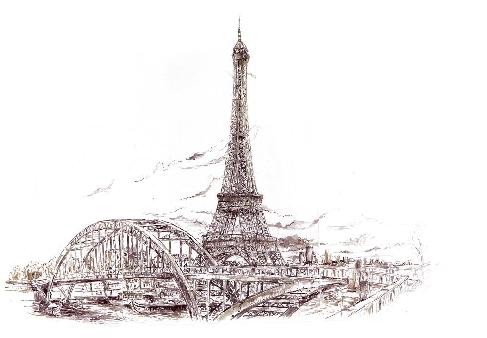 Wallpaper - Paris Eiffel Tower Wallpaper - INCREATION