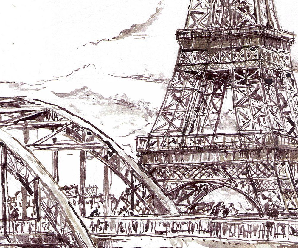 Wallpaper - Paris Eiffel Tower Wallpaper - INCREATION