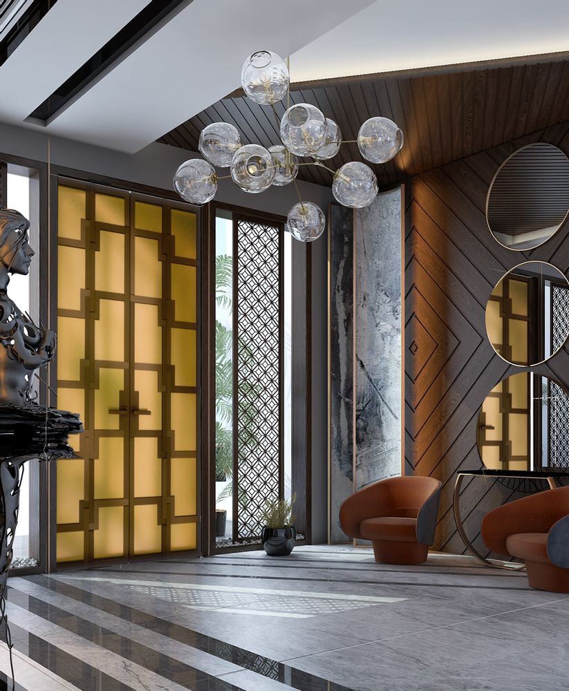 Frames - Burnished bronze entry door - VILLIZANINI