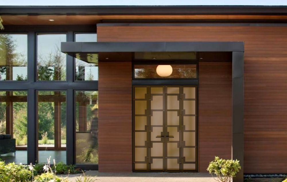 Frames - Burnished bronze entry door - VILLIZANINI