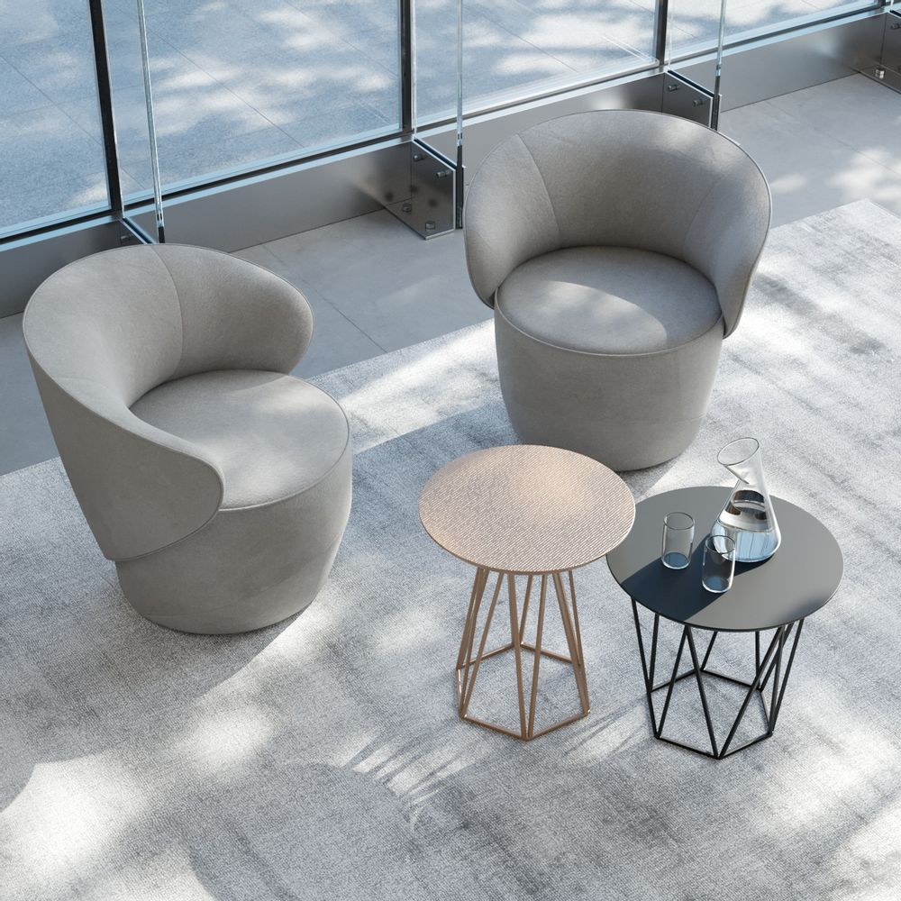 Lounge chairs for hospitalities & contracts - GRACE swivel armchair - EMMEBI HOME ITALIAN STYLE