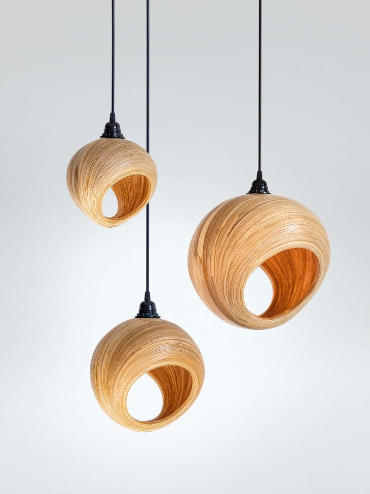 Suspensions - BAKUL EMPAT lampes suspendues en bambou faites à la main pour chambre, salon, foyer, lampes suspendues - BAMBUSA BALI