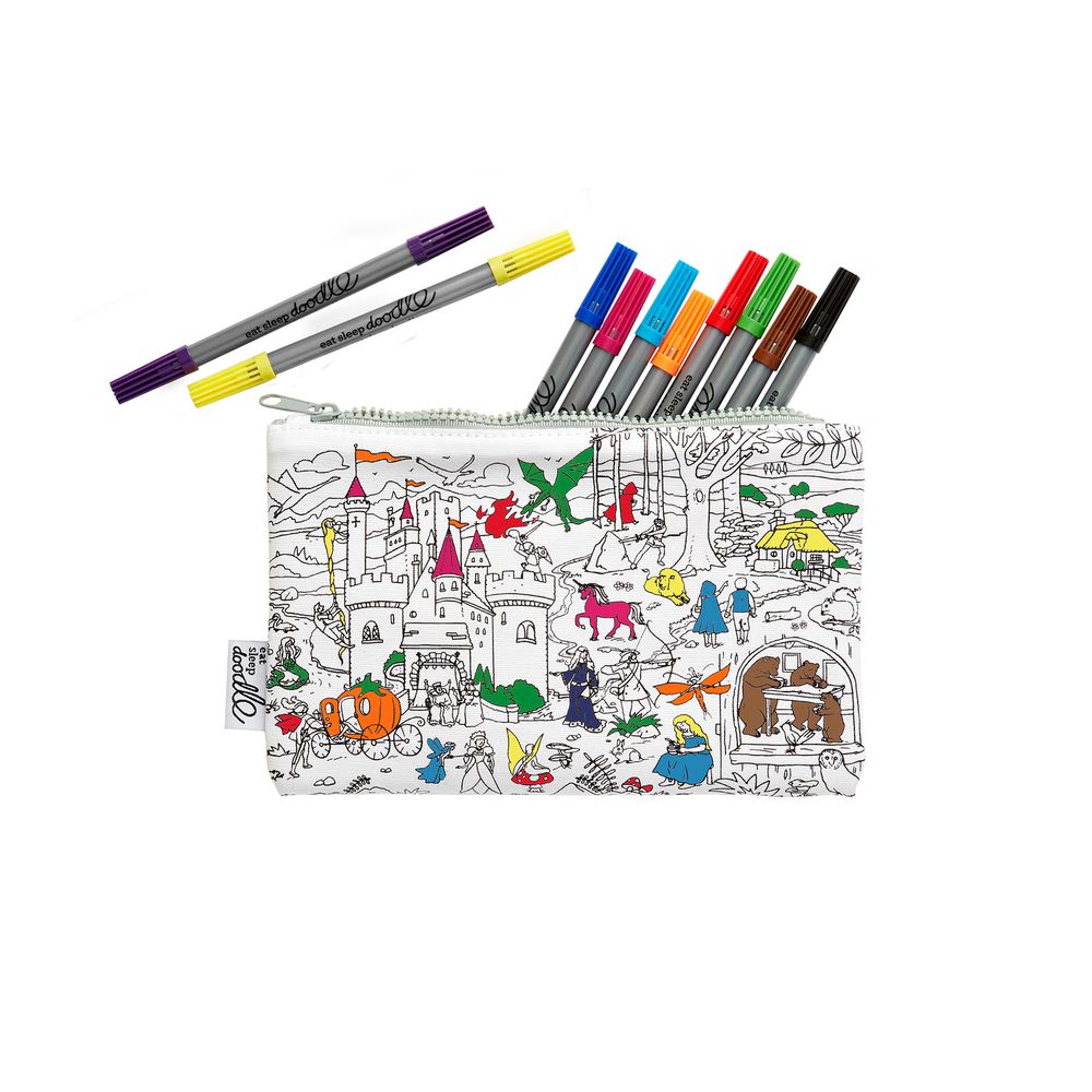 Papeterie bureau - Trousse à colorier contes de fées et légendes - EATSLEEPDOODLE