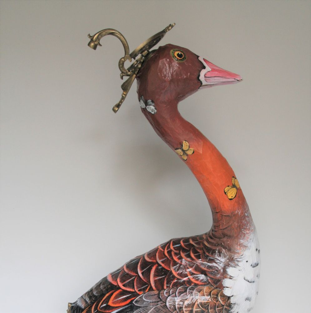 Sculptures, statuettes et miniatures - L'oie et les papillons - ARTBOULIET