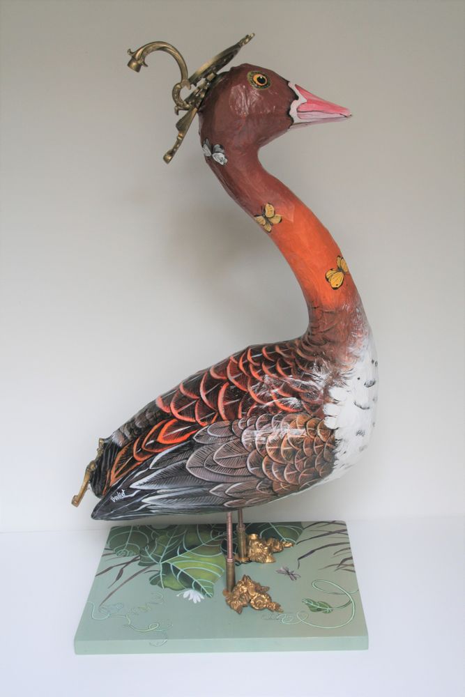 Sculptures, statuettes et miniatures - L'oie et les papillons - ARTBOULIET