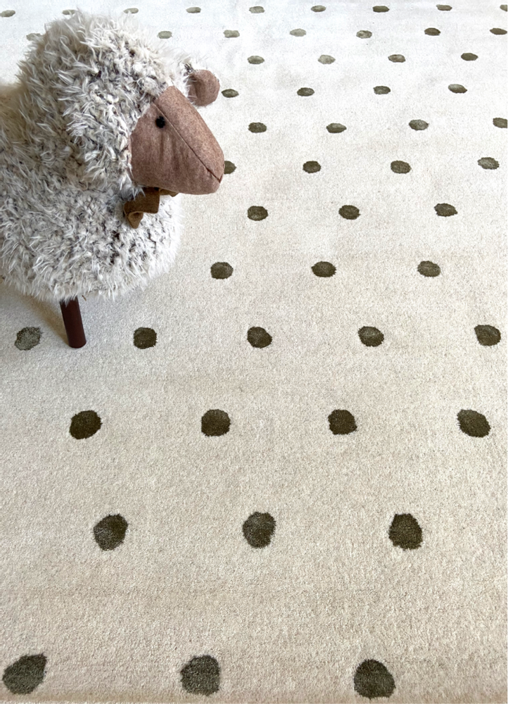 Tapis contemporains - MOTIF POIS, TAPIS FAIT MAIN - KAYMANTA