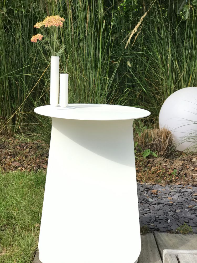Tables basses - Table d'appoint ronde symétrique YOUMY - Blanc poudré - MADEMOISELLE JO