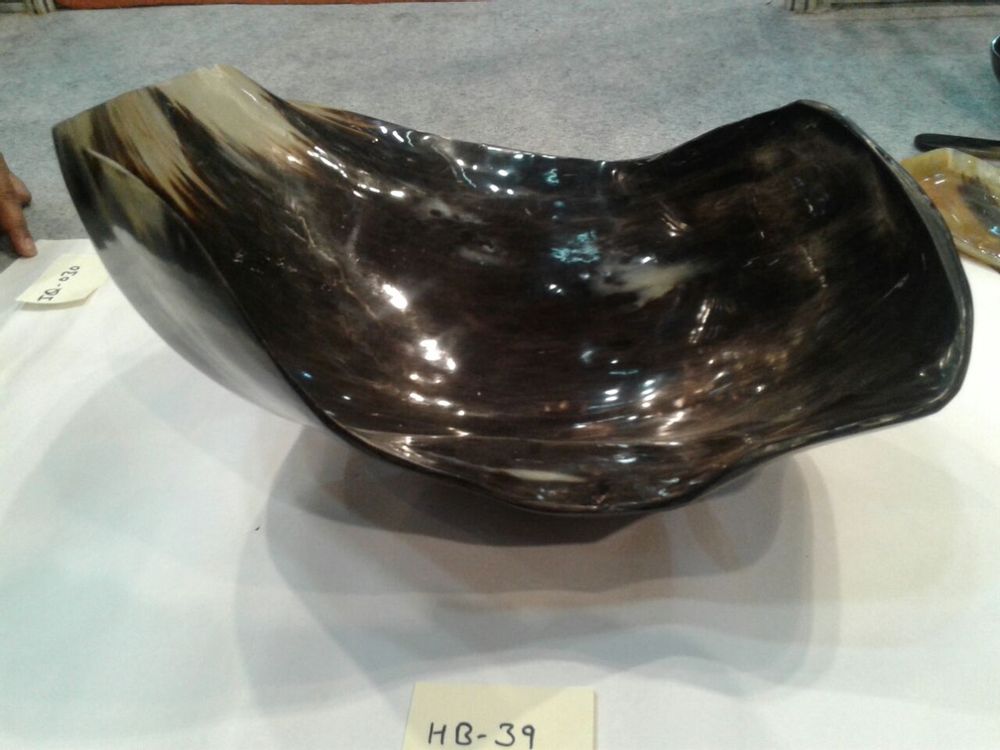 Trays - Handcrafted Big Buffalo Horn Bowl / Decorative Bowl - SS EXPORTS
