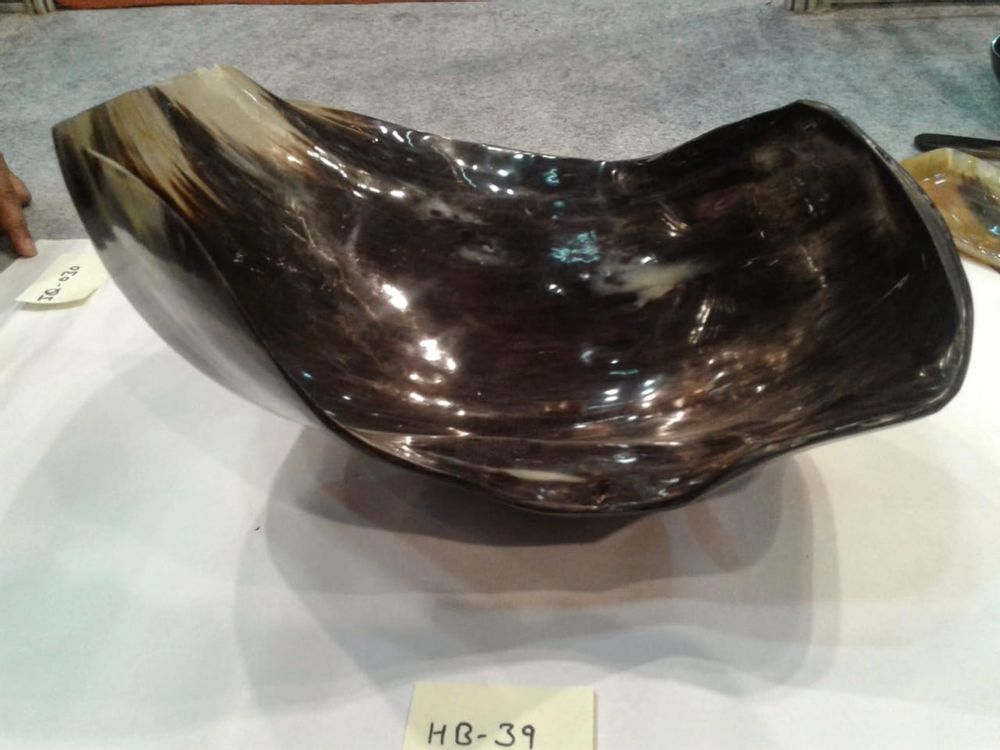 Trays - Handcrafted Big Buffalo Horn Bowl / Decorative Bowl - SS EXPORTS