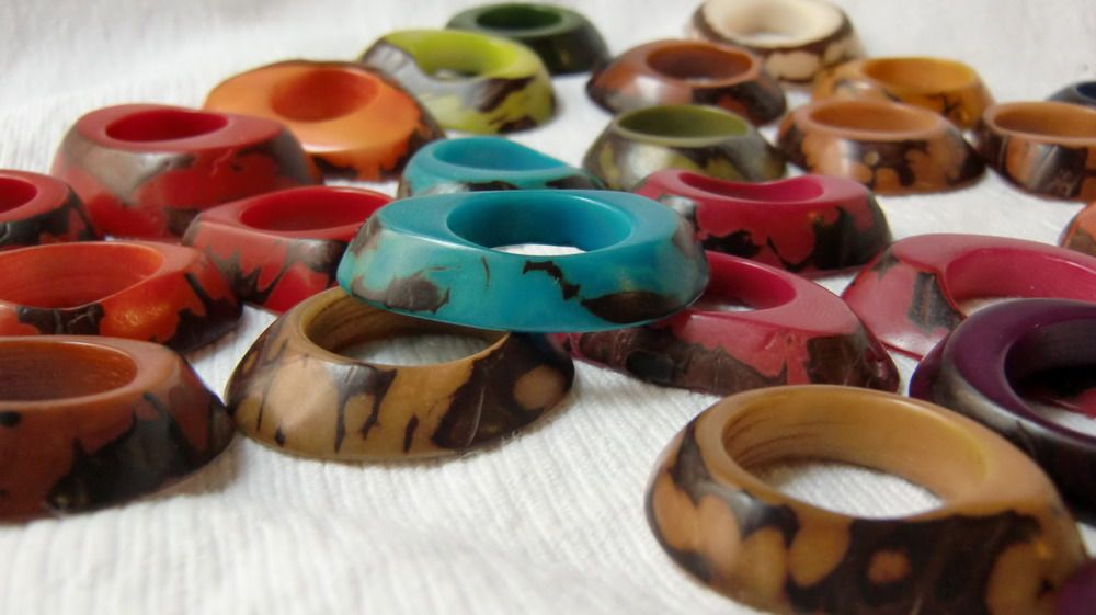 Quincaillerie d'art - Beignets en Tagua. Ivoire végétal - TIERRATAGUA & CREATIERRA