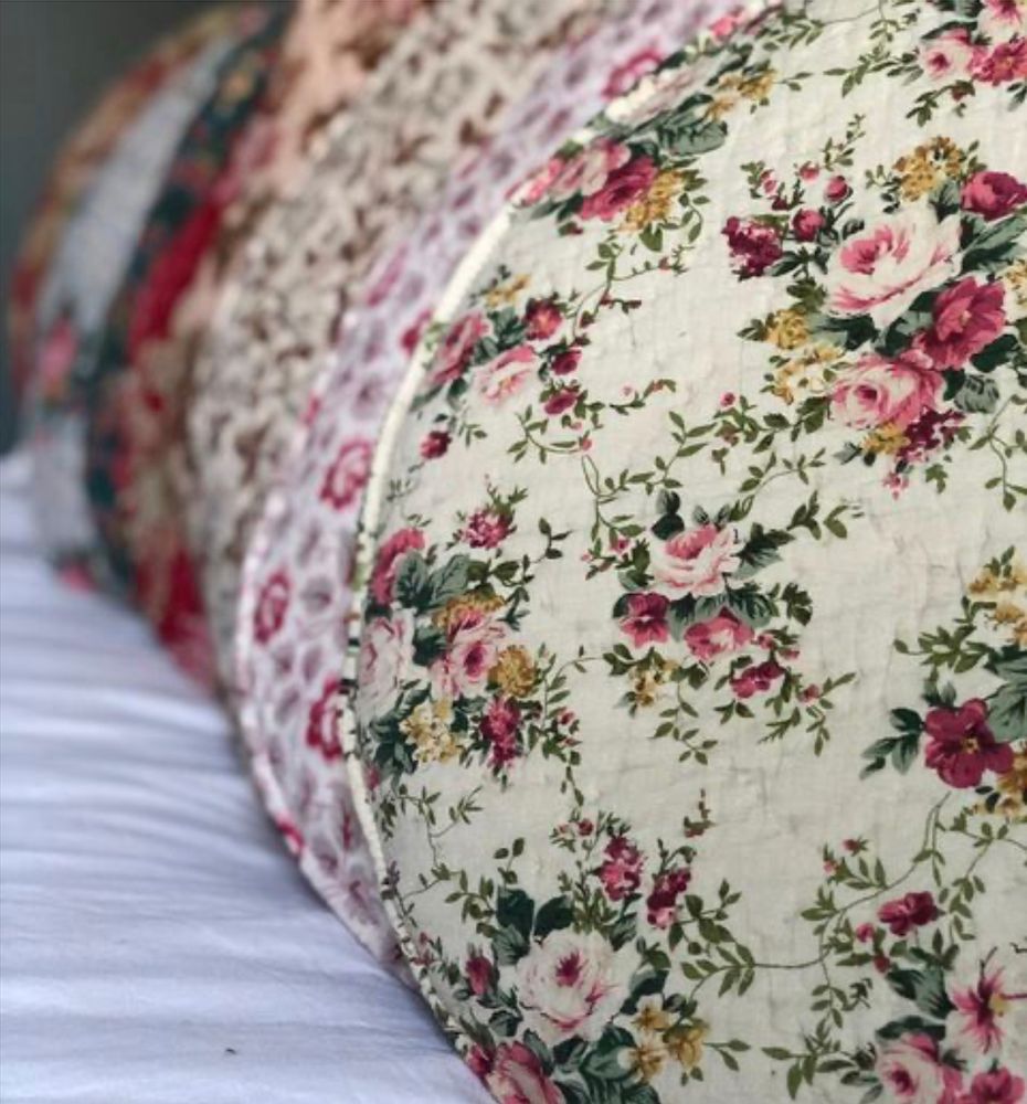 Coussins textile - Coussins ronds- Assises de chaises - ROSE VELOURS