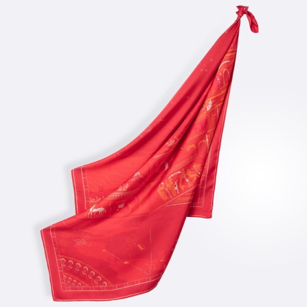 Scarves - PEGASE SILK SCARF - PETRUSSE PARIS