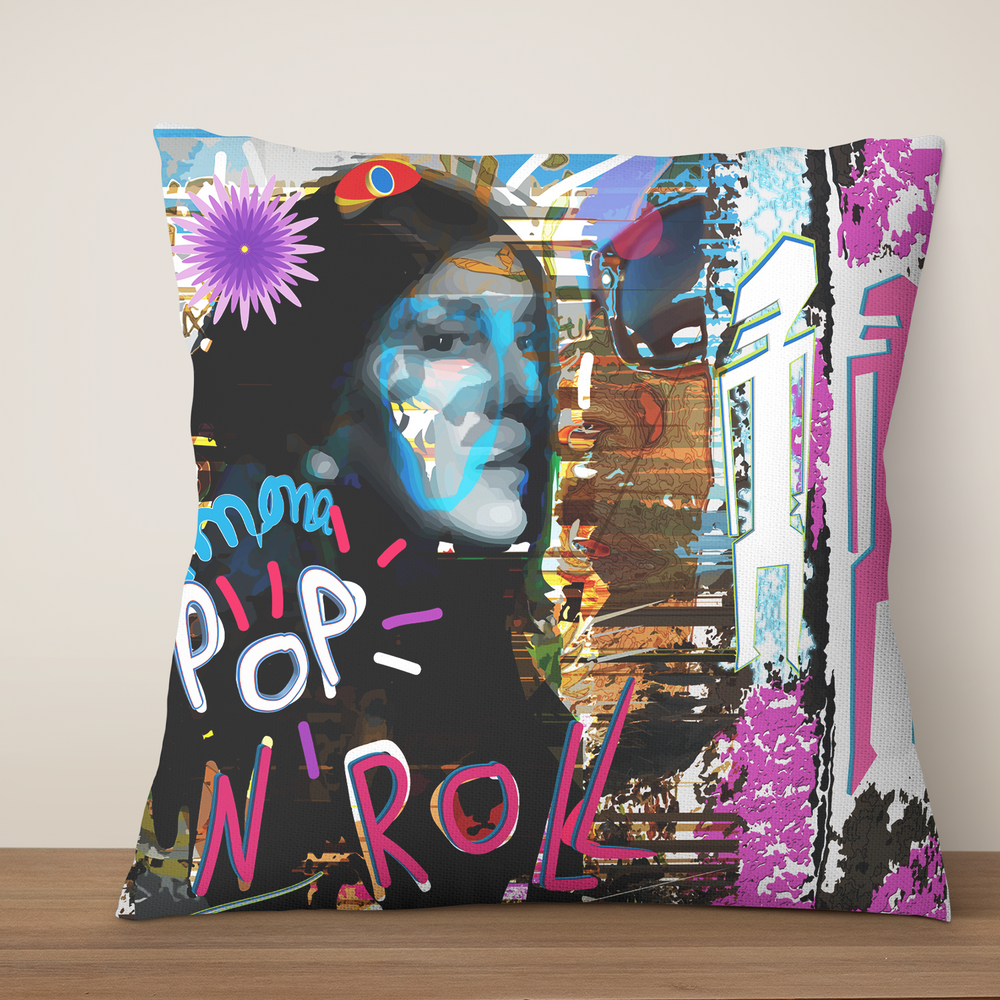 Coussins textile - "MONA POP'N ROLL" Coussin Edition limitée - L'ATELIER D'ANGES HEUREUX