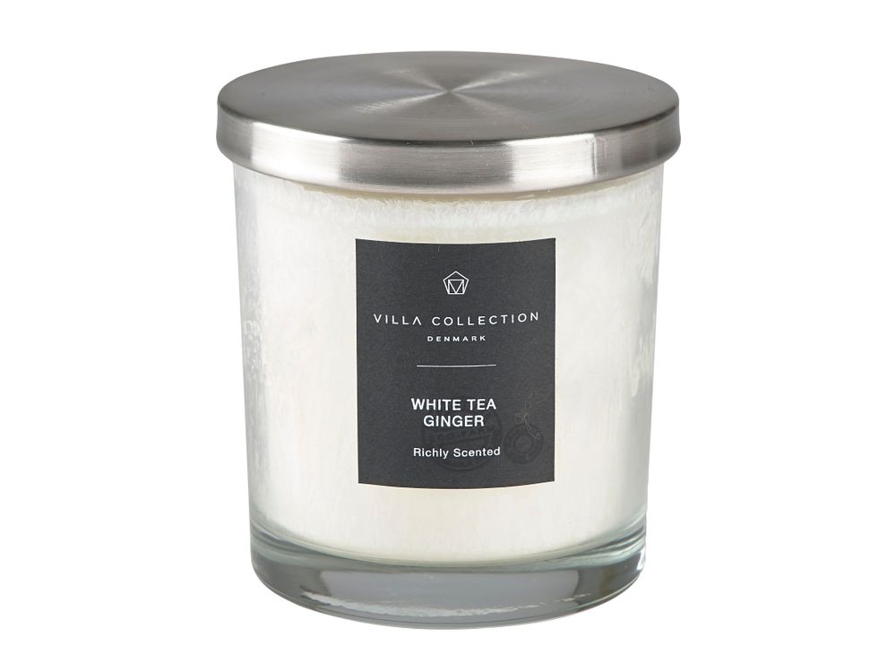 Candles - Villa Collection Scented Candle Dia. 9 x 10 cm White - VILLA COLLECTION DENMARK