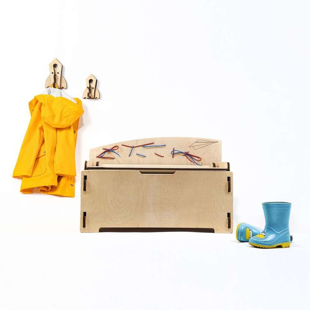 Chambres d'enfants - Pepetta Porte-chaussures pour enfant avec cadre à cravates Montessori - NINIDESIGN