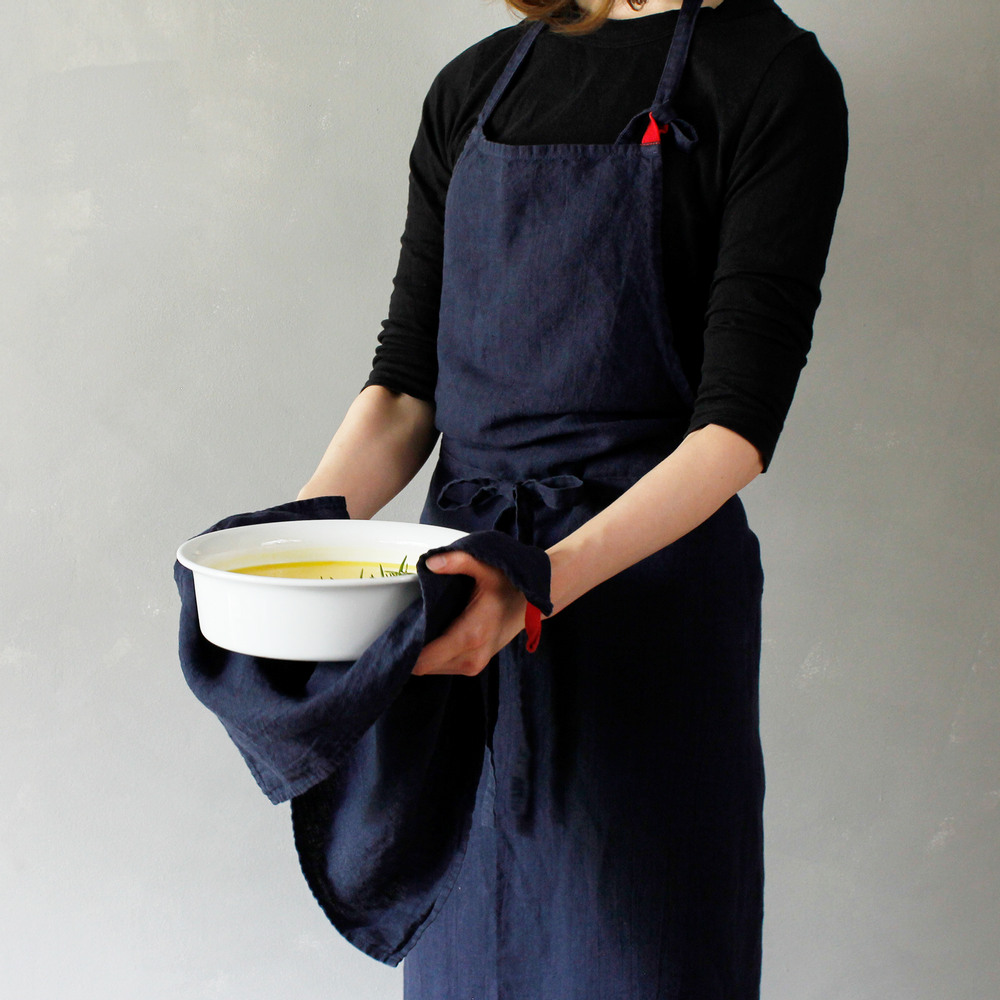Linge d'office - Tablier 100 % lin, Manon - LINO E LINA