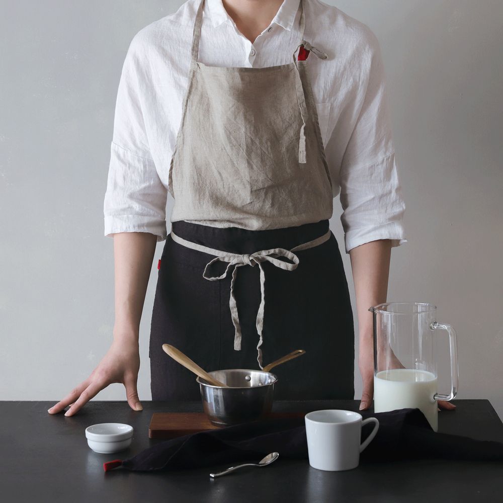Kitchen linens - 100% Linen aprons, Anita, Carina, Sabine - LINO E LINA